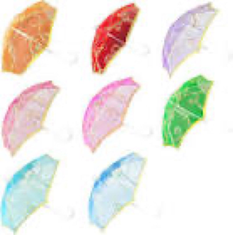 Qicfrk 7  Pcs Lace Indian Umbrella for Decor, Handmade Designer Embroidery Parasols Multicolored Vint