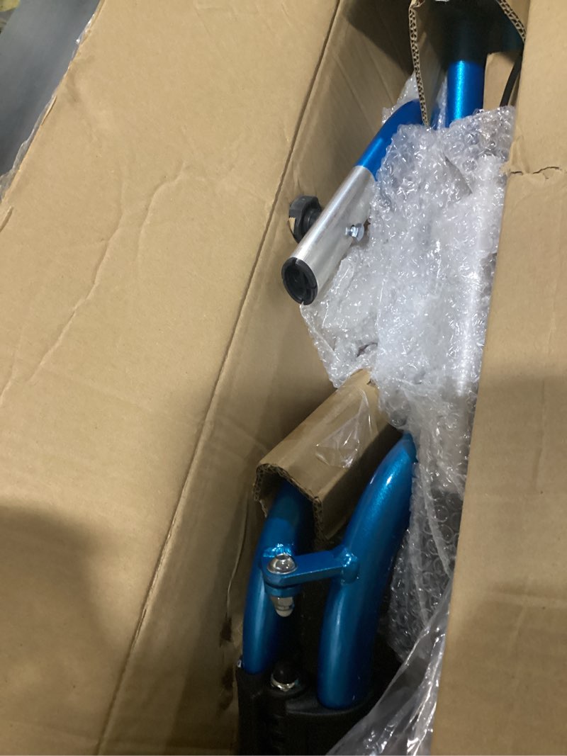 Condition photo showing As Is for Planetwalk Premium 3 Wheel Rollator Walker for Seniors - Ultra Lightweight Foldable Walker for Elderly, Aluminum Three Wheel Mobility Aid, Brilliant Blue