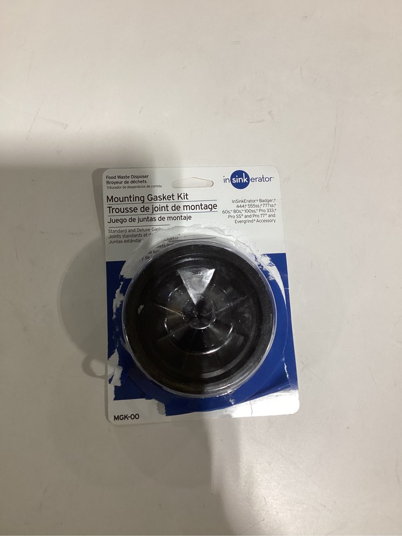 Condition photo showing As Is for insinkerator 3.88-in black rubber garbage disposal gasket