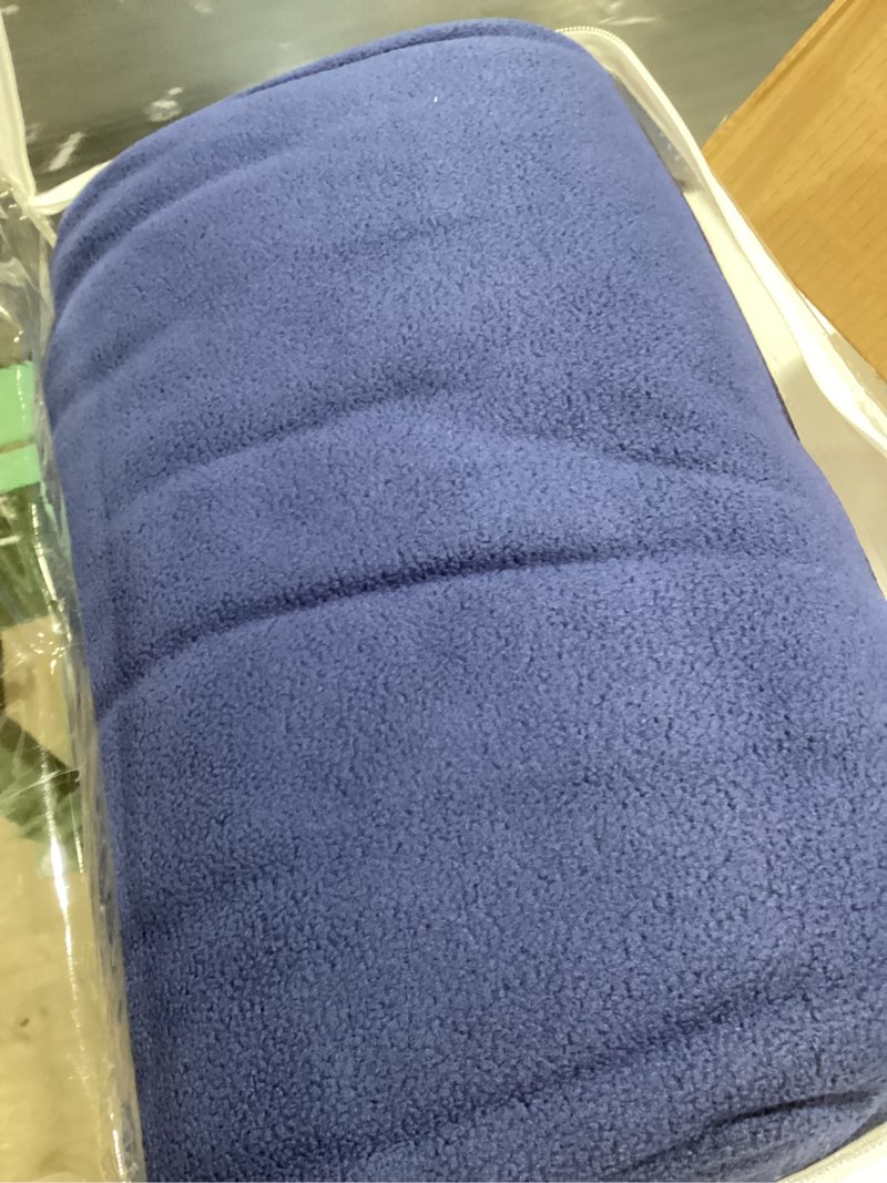 Condition photo showing Good Condition for true north by sleep philosophy micro fleece bed sheet set, warm, sheets with 14" deep pocket, for cold season cozy sheet-set, matching pillow case, queen, navy, 4 piece navy queen