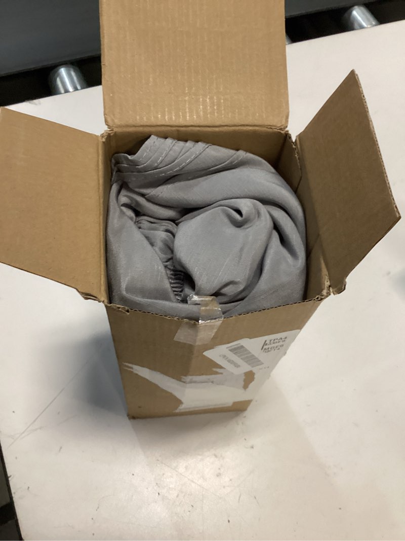 Condition photo showing New/Like New for Biscaynebay Wrap Around Bed Skirts for King & Cal King Beds 22" Long Drop, Silver Grey Adjustable Elastic Dust Ruffles Easy Fit Wrinkle Resistant Silky Luxurious Fabric Machine Washable King-22" Drop Silver Grey