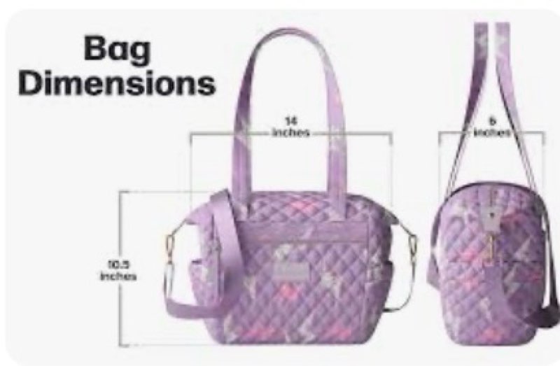 Quilted Tote Diaper Bag With Insulated Bottle Pockets, Functional & Fashionable for Women, Removable