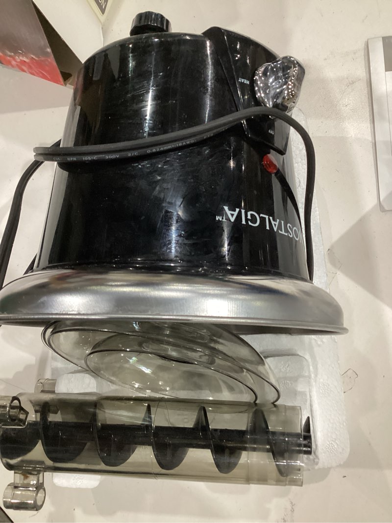 Condition photo showing Good Condition for nostalgia 3 tier electric chocolate fondue fountain machine for parties - melts cheese, queso, candy, and liqueur - dip strawberries, apple wedges, vegetables, and more - 24-ounce - black, small