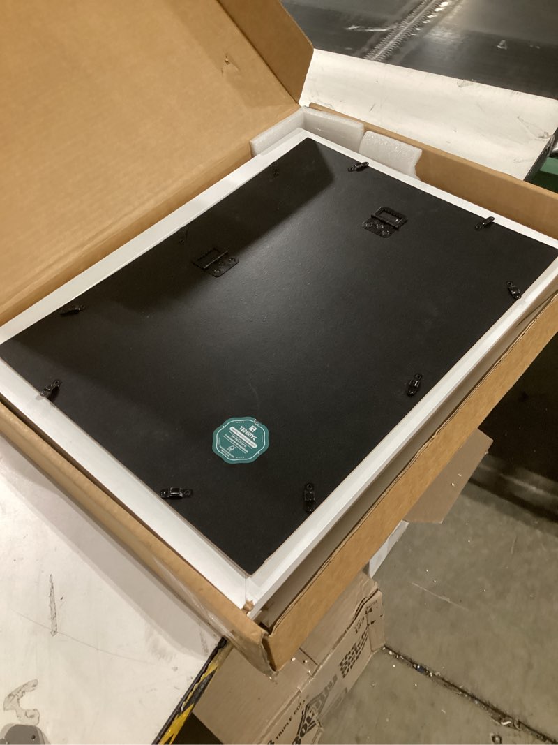 TENIBYC 12x16 Picture Frame 4 Pack, HD Tempered Glass, Elegant Wood Grain, Classic White Photo Frame