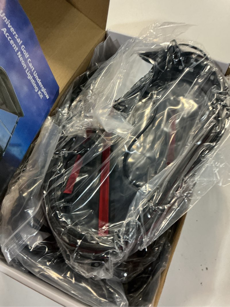 Condition photo showing New/Like New for roykaw golf cart led light strip underglow neon decorative lighting compatible with ezgo, yamaha, club car 12-80 v, w/canopy, interior, wheel well lights, water resistance/multi-colors & modes, 14 pcs