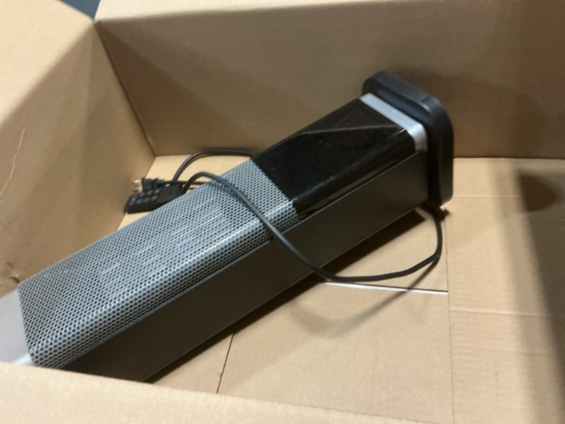 Condition photo showing As Is for space heaters for indoor use, 1500w ptc ceramic electric heater with thermostat, room temperature display, 70° oscillation, remote control, 12h timer, quiet portable heater for office bedroom