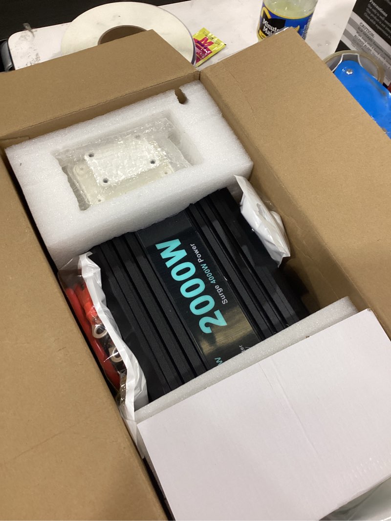 Condition photo showing Good Condition for Pure Sine Wave Inverter 2000 Watt, 12V DC to 120V AC Inverters for RV, Truck, Solar, Home, Power Inverter with 3 AC Outlet, 30W USB-C, 5V 3.1A USB, Hardwire Port, Remote Control, Surge 4000W 12V-2000W Pure Sine Wave Inverter