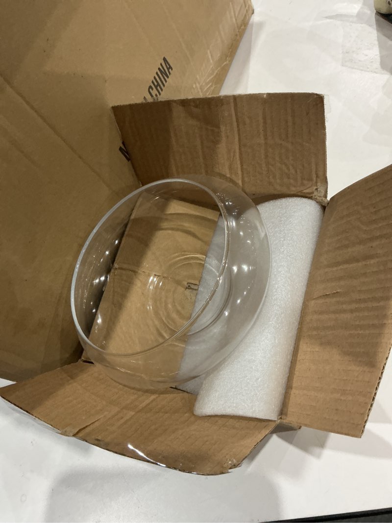 Condition photo showing New/Like New for baderke 12 pcs hydroponic planter lotus flower pot planter lotus bowl clear glass fish bowl vase for planting indoor home decor water lily narcissus planting water lily (7.09in) 12 7.09in