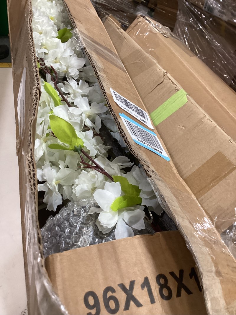 Condition photo showing Good Condition for bincue artificial white cherry blossom tree fake tree cherry blossom decor fake flowers faux flowering tree white flowers floral for indoor outdoor room home decor spring gift 6ft white-02ap