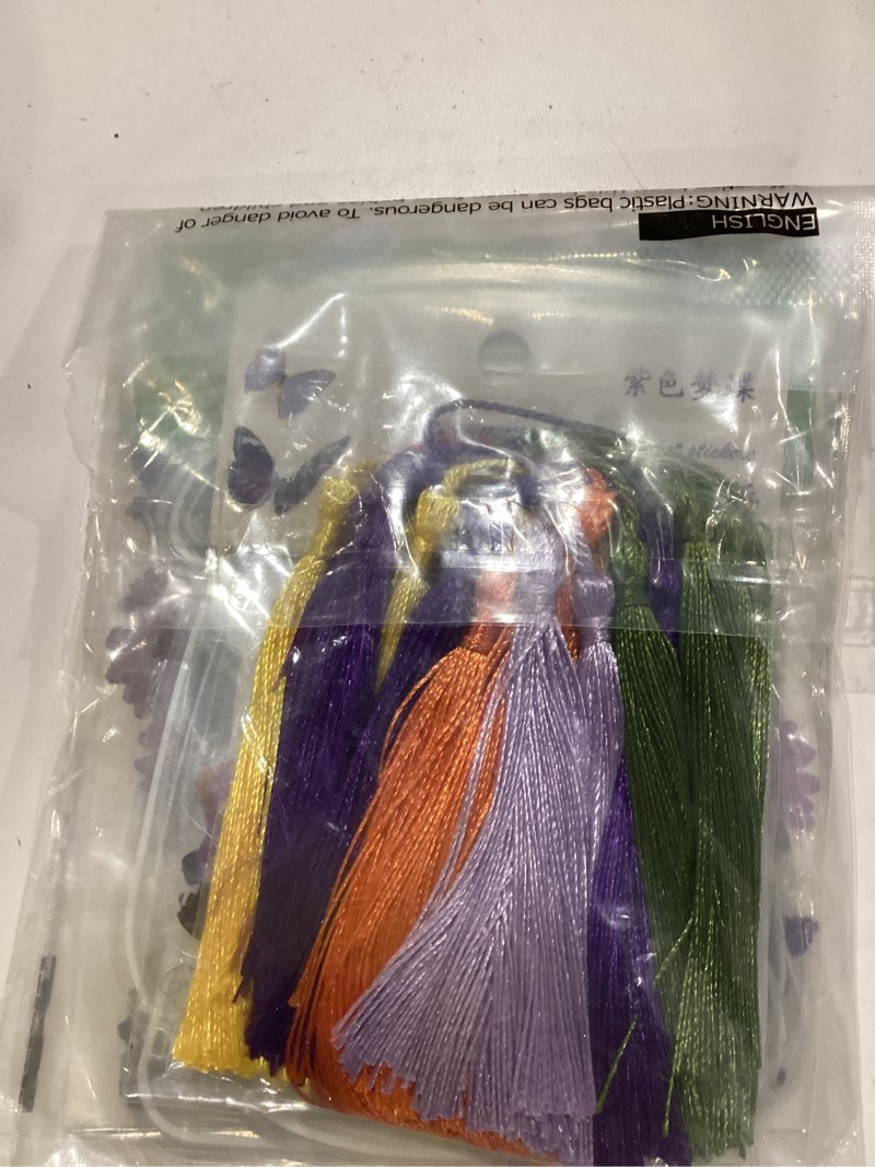 Condition photo showing New/Like New for 20 sets pressed flower bookmarks transparent bottle bookmark with dried flowers tassels butterflies stickers for kids gifts purple