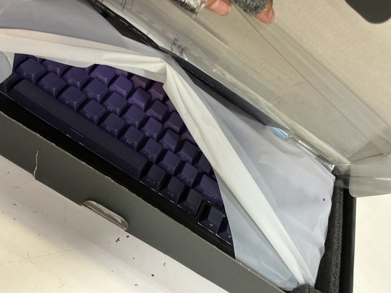 Condition photo showing Good Condition for aula mechanical keyboard, wireless gaming keyboards 99 keys tri-mode bt5.0/2.4ghz/usb-c hot swappable custom creamy keyboard,rgb backlit computer keyboards w/pre-lubed linear switches gasket structure white&blue&purple