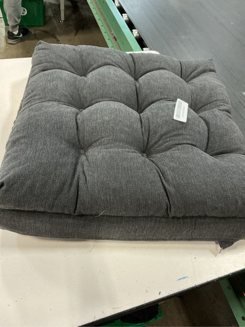 Condition photo showing Good Condition for havargo recliner cushions for elderly, 20x20x5 inch thick chair cushion patent design soft tufted dual layer booster seat cushions for seniors recliner risers gray 1p gray 20x20x5