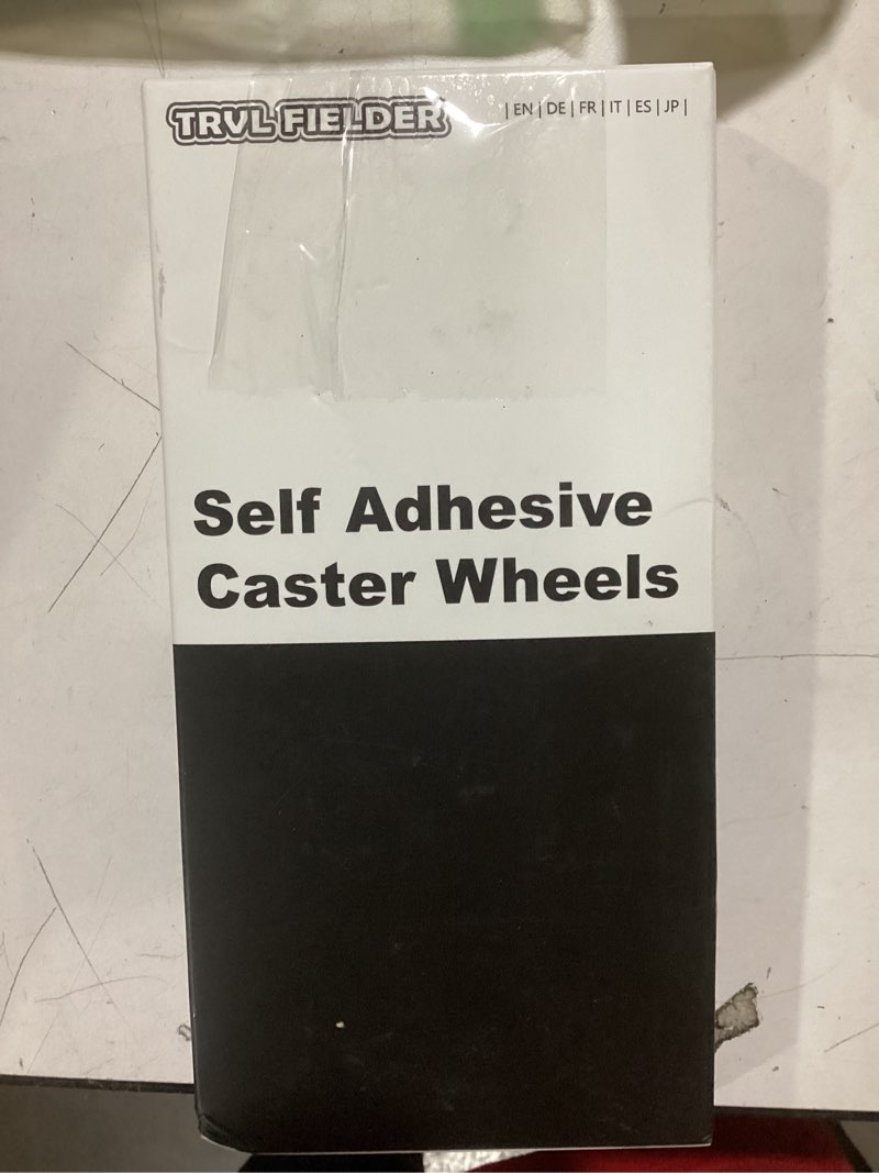 Condition photo showing New/Like New for Product partially available, 4 Pcs Mini Self Adhesive Caster Wheels, Low Profile Swivel Wheels for Furniture, Load 80 Lbs/Set Rollers, with 4 Steel Ball Appliance Slider for Kitchen Appliances, Coffee Makers, Air Fryers 4 Black