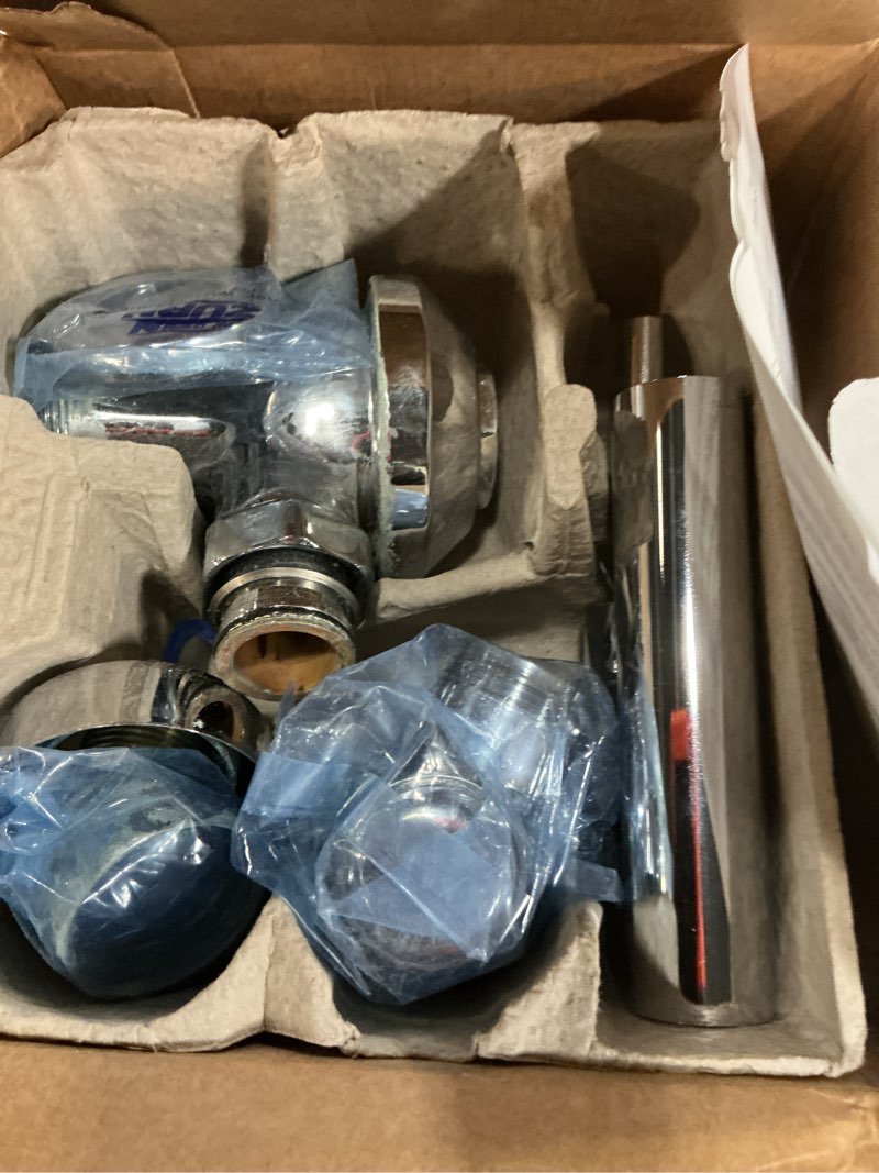 Condition photo showing As Is for zurn z6000-ws1-yb-yc manual flush valve, z6000 aquaflush exposed closet flush valve, cast wall flange, 1.6 gpf, sweat solder kit