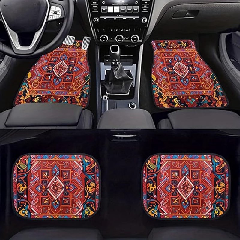 car floor mats non-slip automotive floor mats all-weather front rear car floor foot mat sets of 4 pi