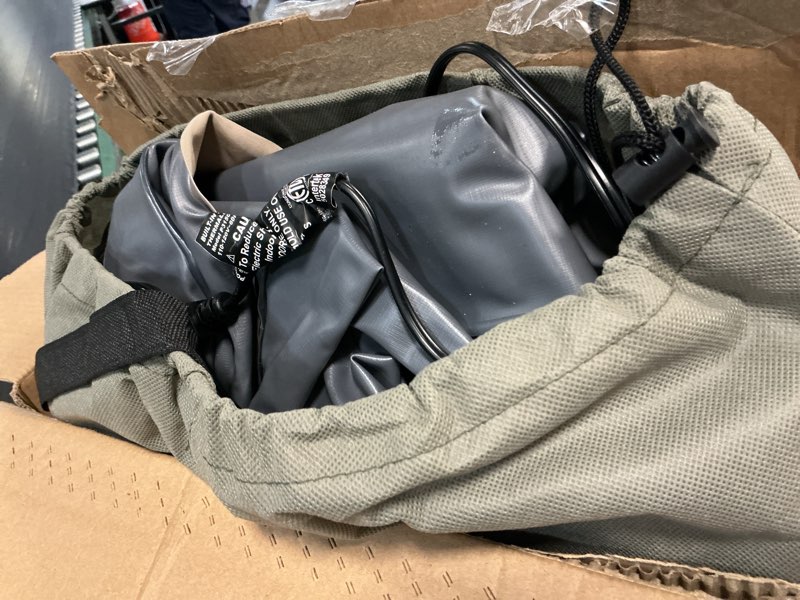 Condition photo showing As Is for ozark trail 16" twin air mattress with built-in electric pump