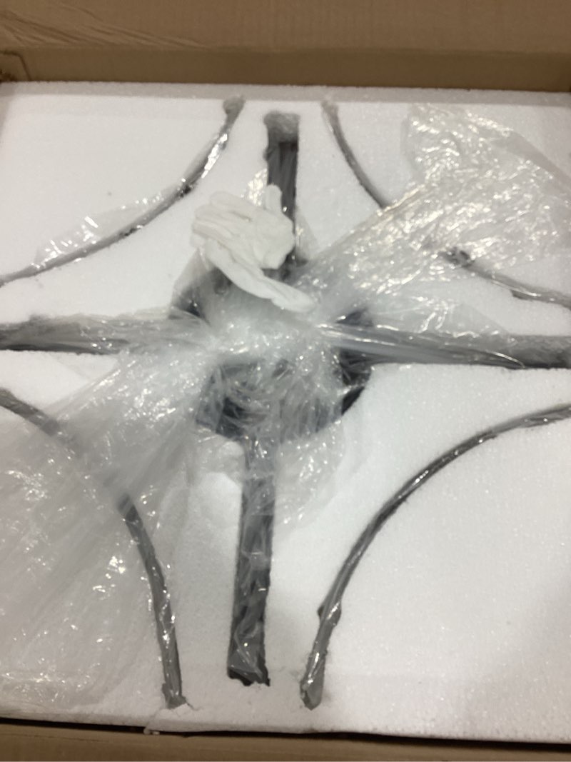 Condition photo showing New/Like New for Bofea-Industrial Flush Mount Ceiling Light, Black Circular 4-Lights Farmhouse Hallway Light Fixture, Water Ripple Flush Mount Fixture Perfect for Kitchen Island,Dining Room and Hallway.