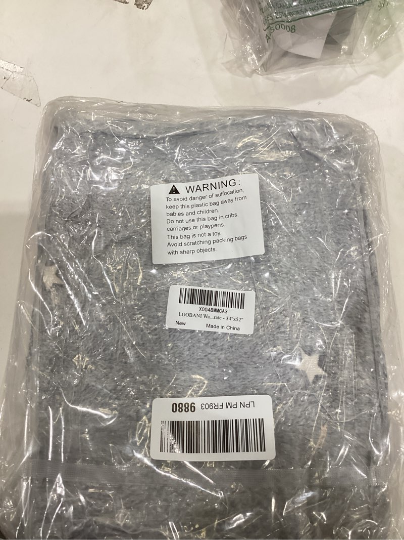 Condition photo showing New/Like New for LOOBANI Washable Pee Pads for Dogs, Fast Absorption Reusable Puppy Pads, Waterproof Whelping Pads, Non Slip Training Pads Pet Playpen Mat for Floor, Dog Crate, Grey 2 Pack 34 x 52 in 34x52 in(2 Pack) Star Grey
