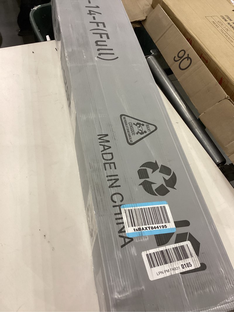 NEW JETO Metal Bed Frame,Full Size Bed Frame with Storage Space,Heavy Duty Sturdy Mattress Foundatio