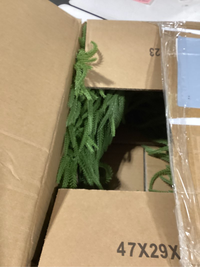 Condition photo showing New/Like New for XmasExp Norfolk Pine Wreath Real Touch Artificial Evergreen Realistic Faux Plain Christmas Wreath for Front Door,Mantles,Windows (30inch)