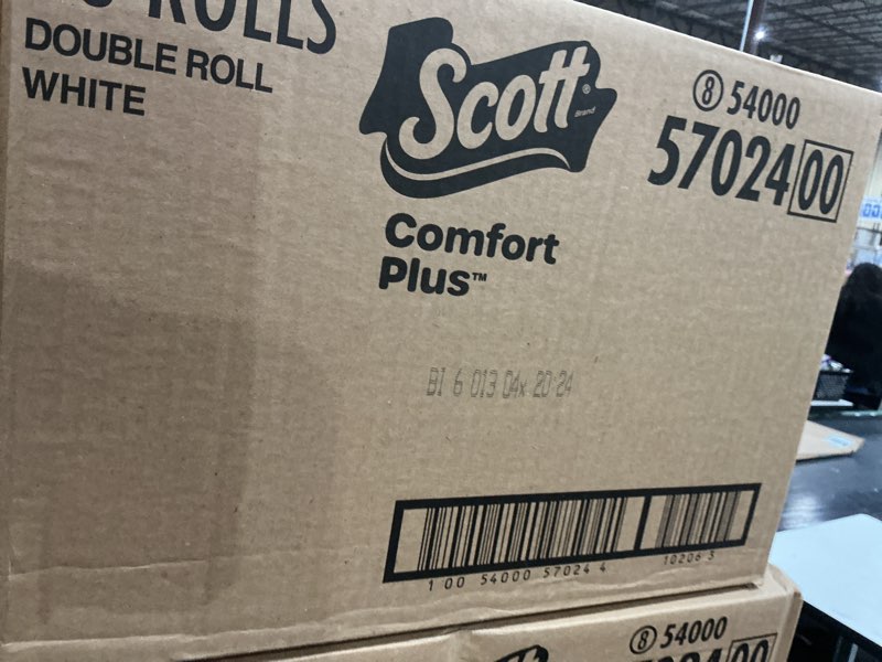 Condition photo showing New/Like New for scott comfortplus toilet paper, 36 double rolls, 231 sheets per roll, septic-safe, 1-ply toilet tissue double 231 sheets (pack of 36)