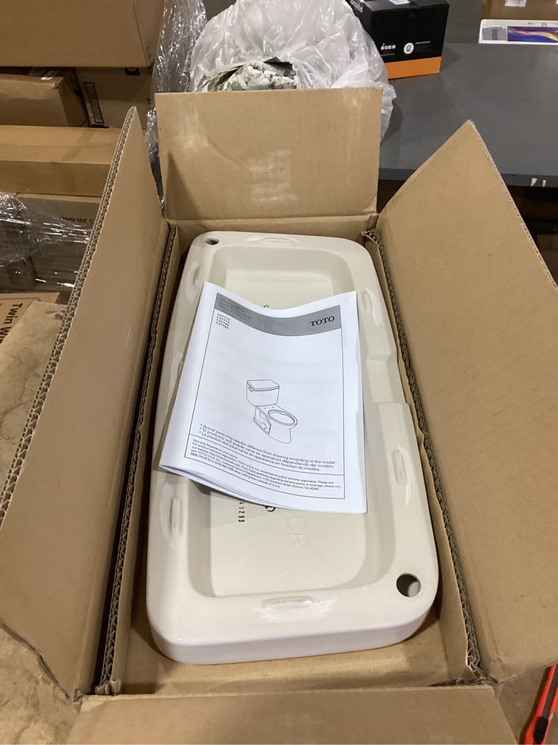 toto drake two-piece elongated 1.28 gpf tornado flush toilet tank, washlet+ ready, cotton white - ms776124ceg#01 toilet tank 1.28 gpf standard