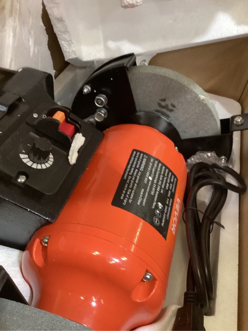 Condition photo showing New/Like New for VEVOR Bench Grinder, 8-inch Variable Speed Bench Grinder, 2000-3450RPM Table Grinders with 550W 5.0A 3/4Hp Induction Motor, 36/60-Grit Grinding Wheel & Adjustable Eye Shield for Sharpening Grinding 8 inch-550W