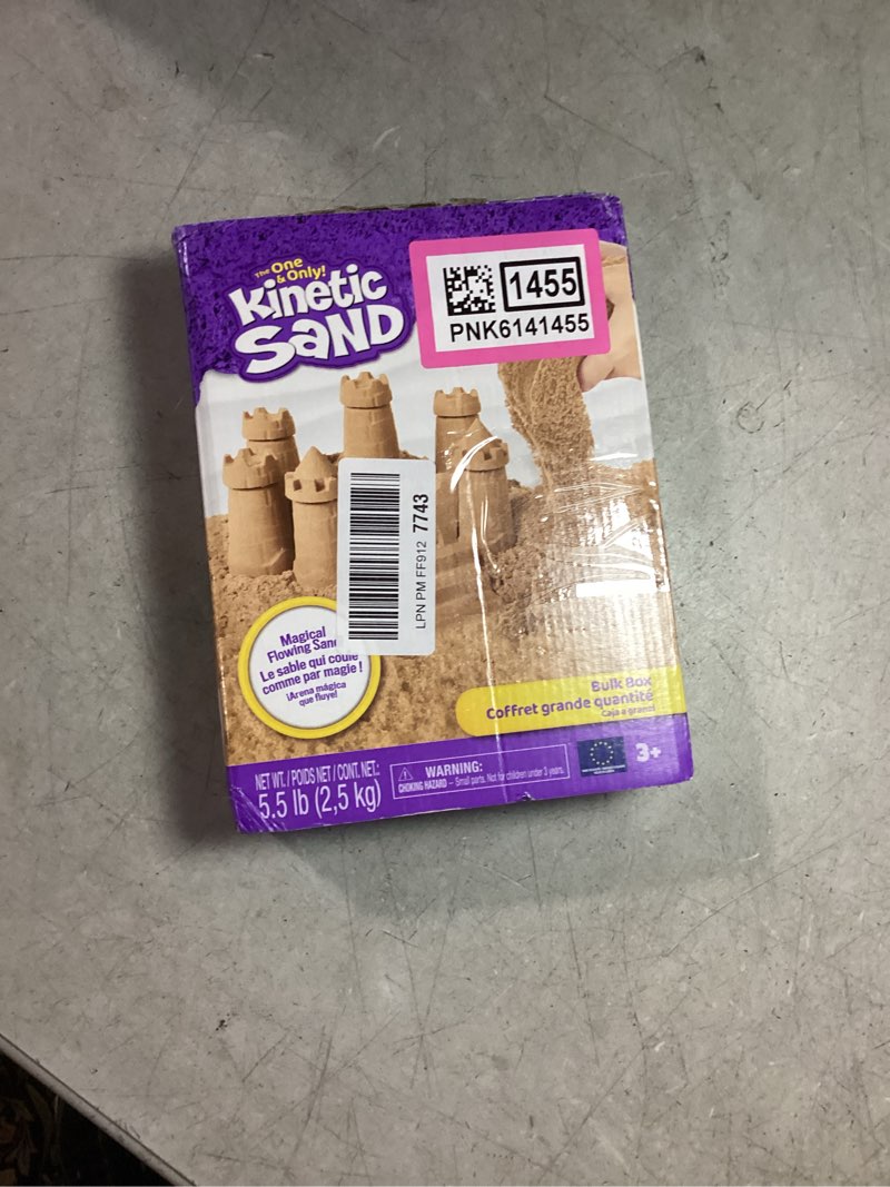 Condition photo showing New/Like New for Kinetic Sand, 11lb (5kg) Natural Brown Play Sand for Arts and Crafts, Sandbox, Amazon Exclusive (Packaging May Vary), Sensory Toys, Holiday Gifts & Stocking Stuffers for Kids Ages 3 and up 11lb Beach Sand