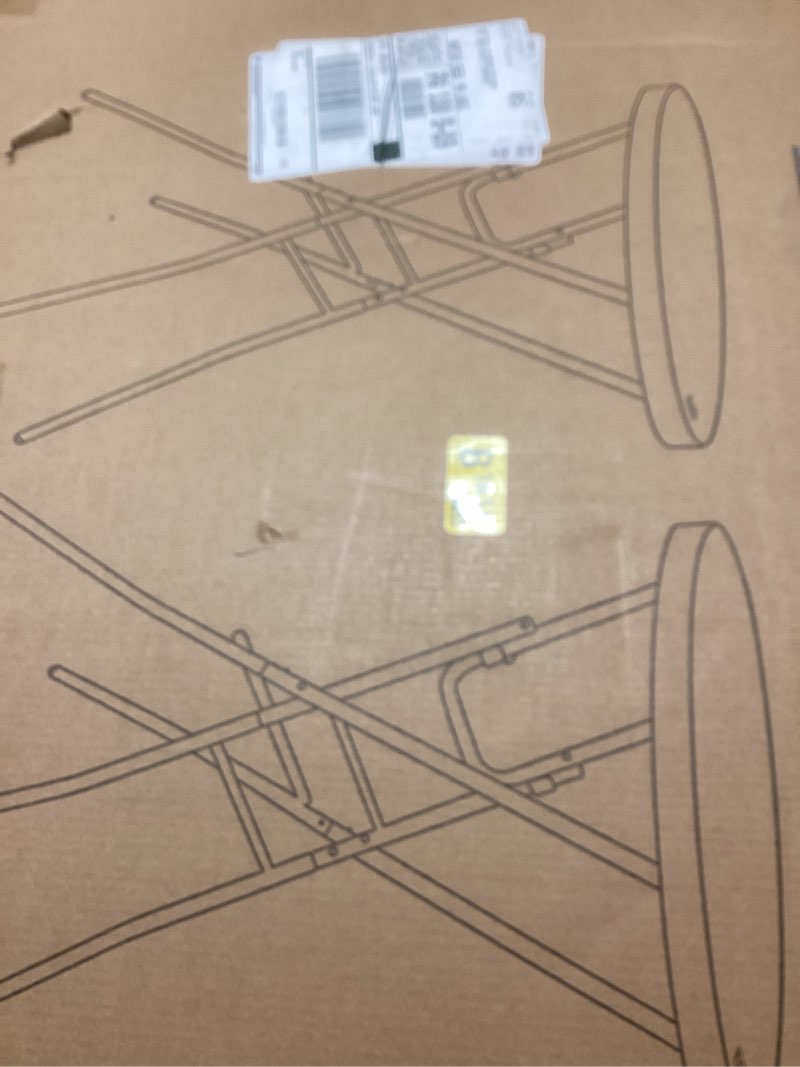 Condition photo showing New/Like New for Cocktail Table 28in Folding Round High Top Indoor Outdoor with Removable Legs, Tall Bistro Foldable Bar Height Table for Parties, Patio, Backyard, Dining, Wedding, White- 2PCS White 28''×43''/2PC