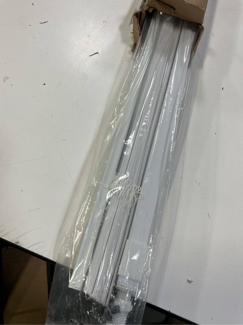 Condition photo showing Good Condition for lazblinds no tools no drill 1" vinyl mini blinds, cordless blinds for windows, light filtering horizontal window blinds & shades, 40" w x 64" h, white cordless-white 40" w x 64" h
