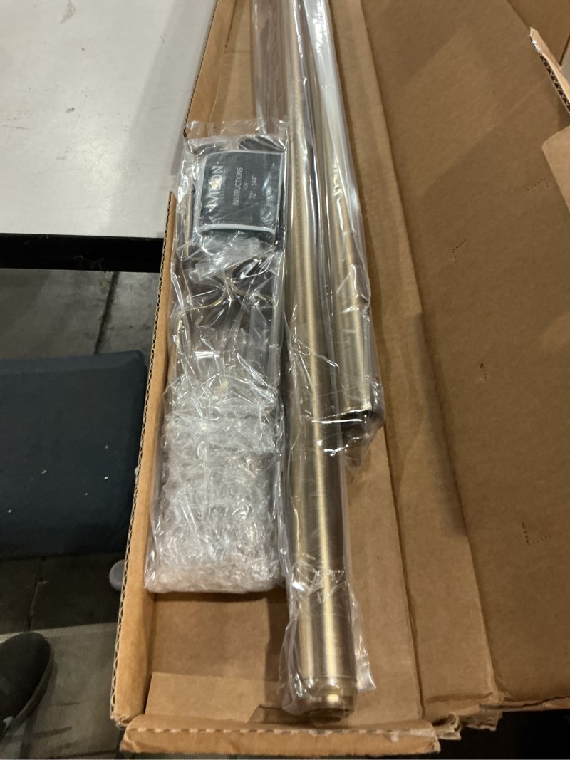 Condition photo showing New/Like New for ivilon window curtain rod decorative end cap design, 1 inch rod, 72 to 144 inch. warm gold 72" to 144" warm gold