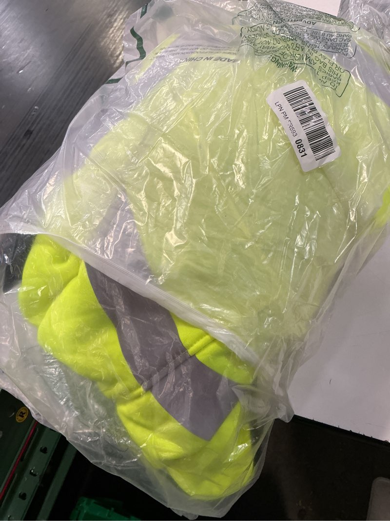 Condition photo showing Good Condition for fonirra men's high visibility safety ansi class 3 lined fleece hoodie sweatshirt with black bottom jumper workwear for men(yellow,5xl) 5x-large neon yellow