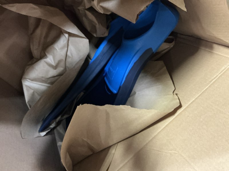 Condition photo showing Good Condition for sporti adult-kids swim fins for pool lap swimming - long floating fins for swimming & snorkeling - swim flippers for training m 9-10 / w 10-11 navy-blue