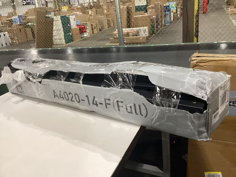 Condition photo showing As Is for SOME HARDWARE MISSING Metal Platform Bed Frame 14 Inch Tall,No Box Spring Needed,Full Size Bed with Heavy Duty Strong Support Slats,Easy to Assemble,Black Full 14 Inch