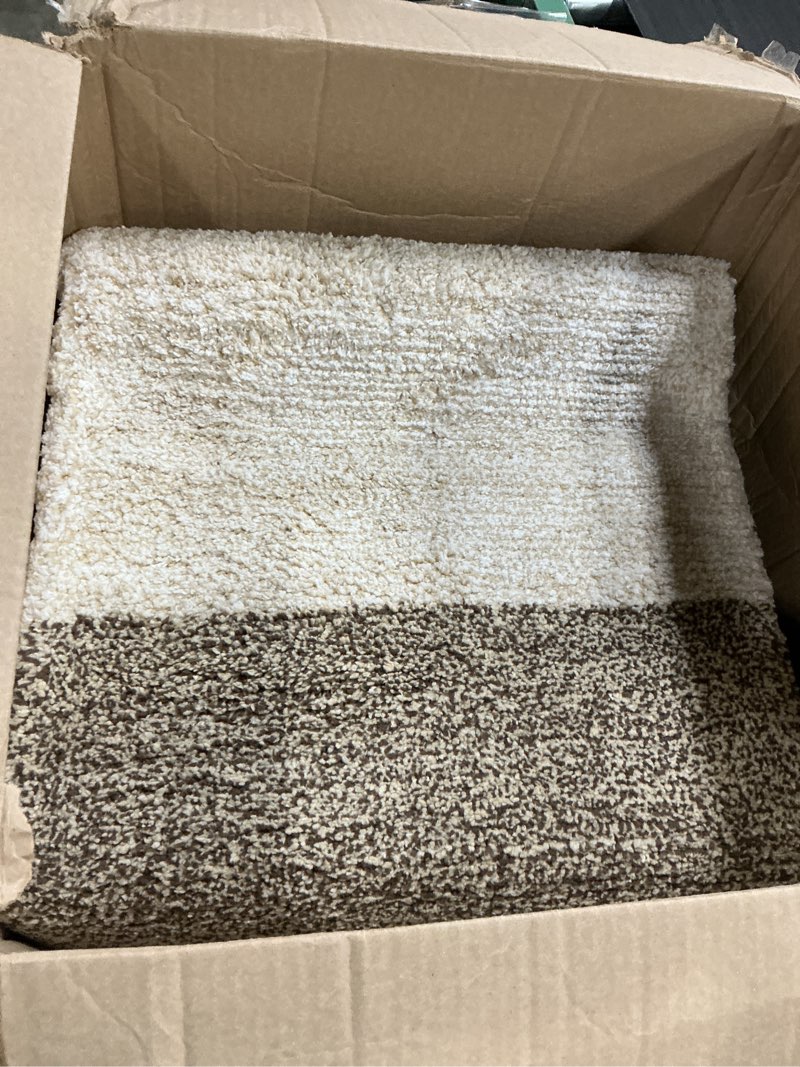 Condition photo showing Good Condition for kitinjoy indoor outdoor door mat, 71x47 non-slip absorbent dirt trapper, low-profile washable inside entrance front floor mat, sturdy soft entry doormats for entryway, light brown 71" x 47" light brown