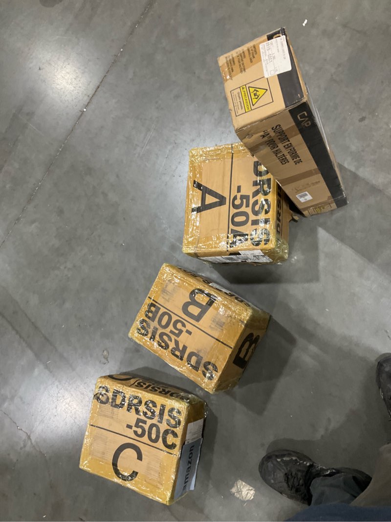 Condition photo showing Good Condition for cap barbell coated dumbbell weight | chrome handle 50 lb 4 blx set with support rack