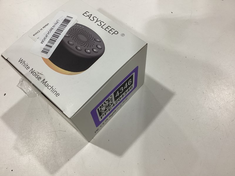 Condition photo showing Good Condition for sound machine easysleep white noise machine with 25 soothing sounds and night lights with memory function 32 levels of volume and 5 sleep timer powered by ac or usb for sleeping relaxation (black)