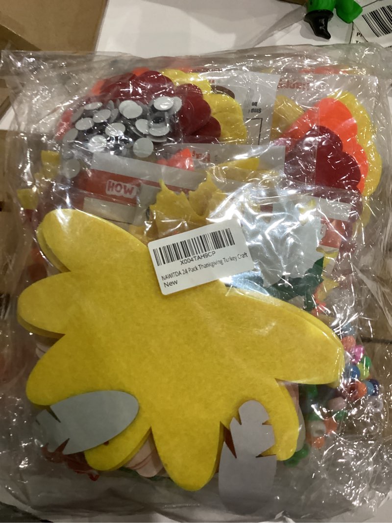 Condition photo showing New/Like New for NAWITDA Thanksgiving Crafts for Kids 24 Sets DIY Thanksgiving Turkey Necklace Craft Kits Thanksgiving Fall Turkey Decorations Arts & Crafts for Boys Girls Classroom Party Prizes Activities Color Style 1