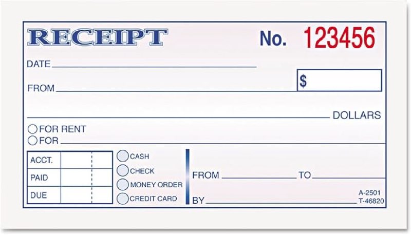 tops® money and rent receipt book