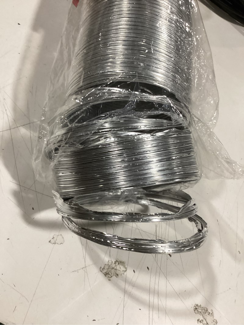 Condition photo showing As Is for rigiflex rigiflex semi-rigid silver flexible duct for electric and gas clothes dryer installation