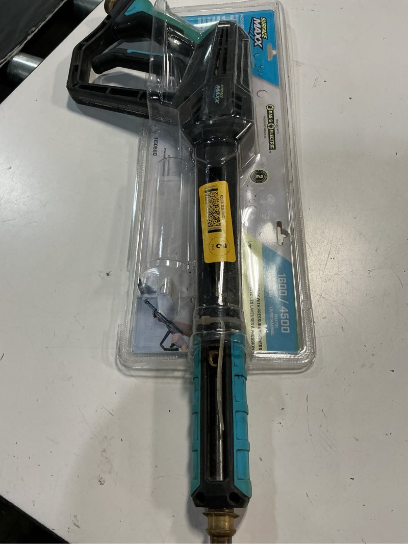 Condition photo showing As Is for surfacemaxx pressure washer gun 4500 psi