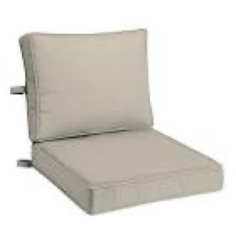 set of 4))23 x 25 deep seating outdoor pillow and cushion set in sunbrella canvas natural