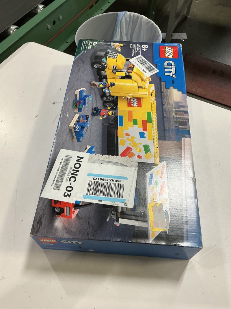 Condition photo showing New/Like New for LEGO City Yellow Delivery Truck Toy - Semi Truck Building Toy for Boys & Girls, Ages 8+ Years - Gift for Birthdays - Pretend Play W/ 3 Minifigures - 60440