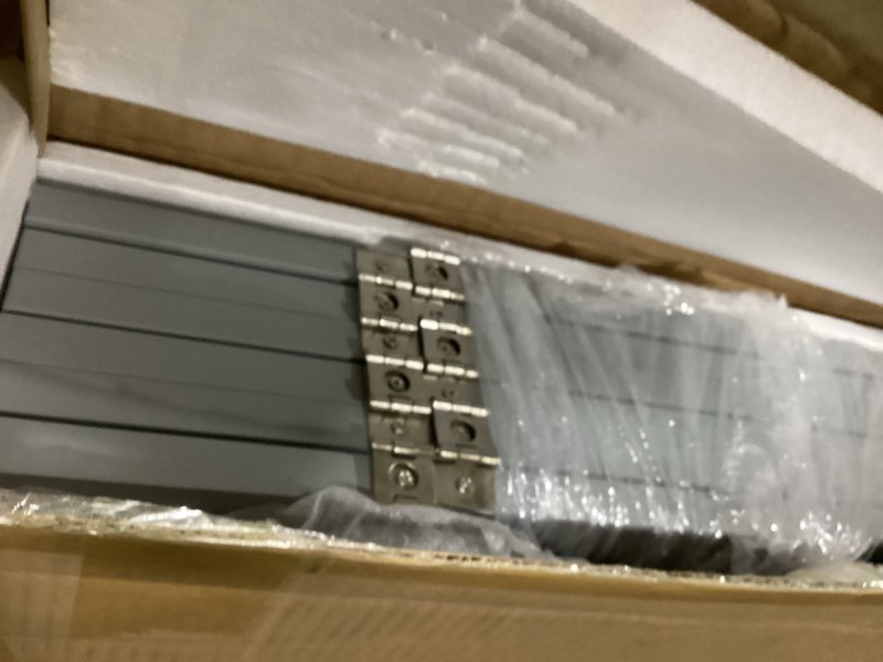 Condition photo showing Good Condition for unipaws 120" Extra Wide Pet Gate, Free Standing Dog Gate for Doorways, Stairs, Foldable Puppy & Room Divider, Wooden Playpen for The House, Indoor Use (24" H, White) White 120"W×24"H