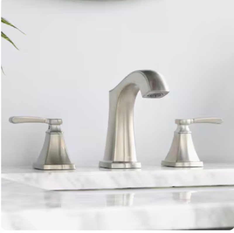    allen + roth chesler brushed nickel widespread 2-handle watersense mid-arc
