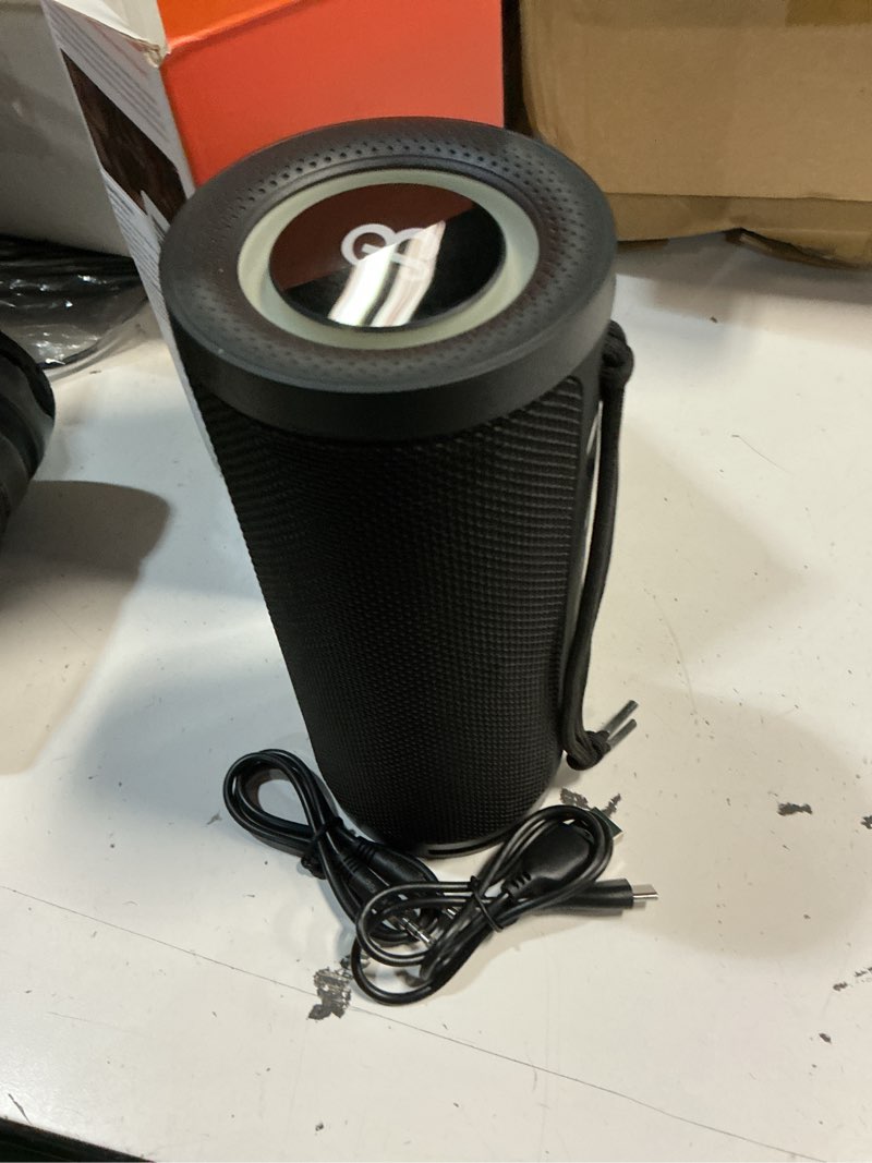 Condition photo showing Good Condition for bassbloom roar 3 portable bluetooth speaker,20w powerful sound with jike bass,ipx6 waterproof,24h playtime,bluetooth 5.4,rgb lights,wireless tws pairing,outdoor for camping and beach (black)