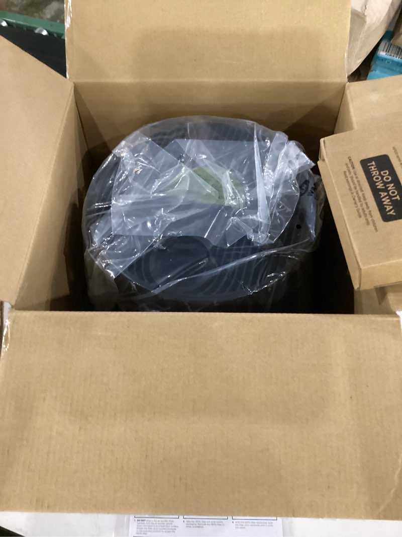 Condition photo showing New/Like New for not tested***** shark air purifier for home, neverchange, for large room, hepa-exceeding filter, captures pollutants, pet dander, dust, odor, smoke, and more, odor neutralizer, hp152, charcoal charcoal (650 sq. ft)