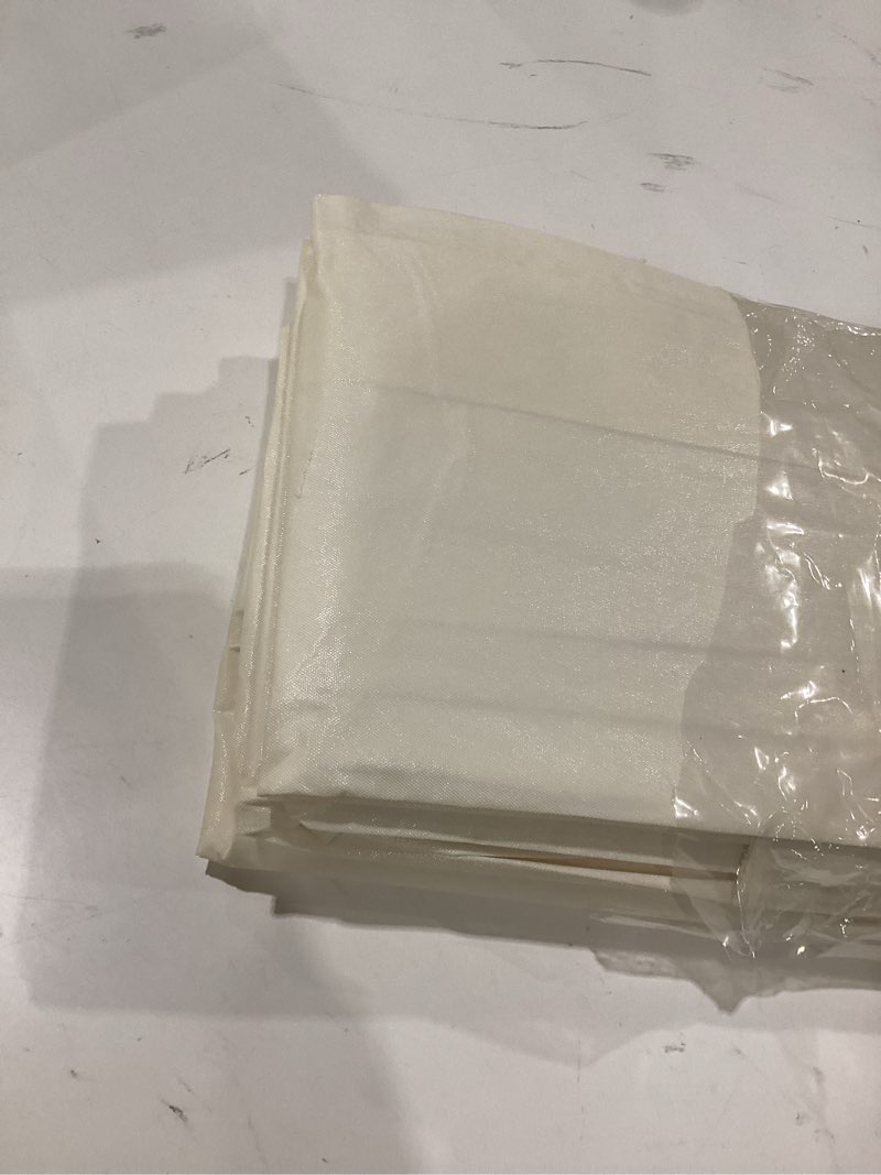 Condition photo showing Good Condition for smiry 3 pack rectangle table cloth, elastic fitted flannel backed vinyl tablecloths for 6ft folding tables, waterproof wipeable table covers for indoor, outdoor, camping and picnic (beige, 30"x72") 72" x 30" (rectangular) beige 3
