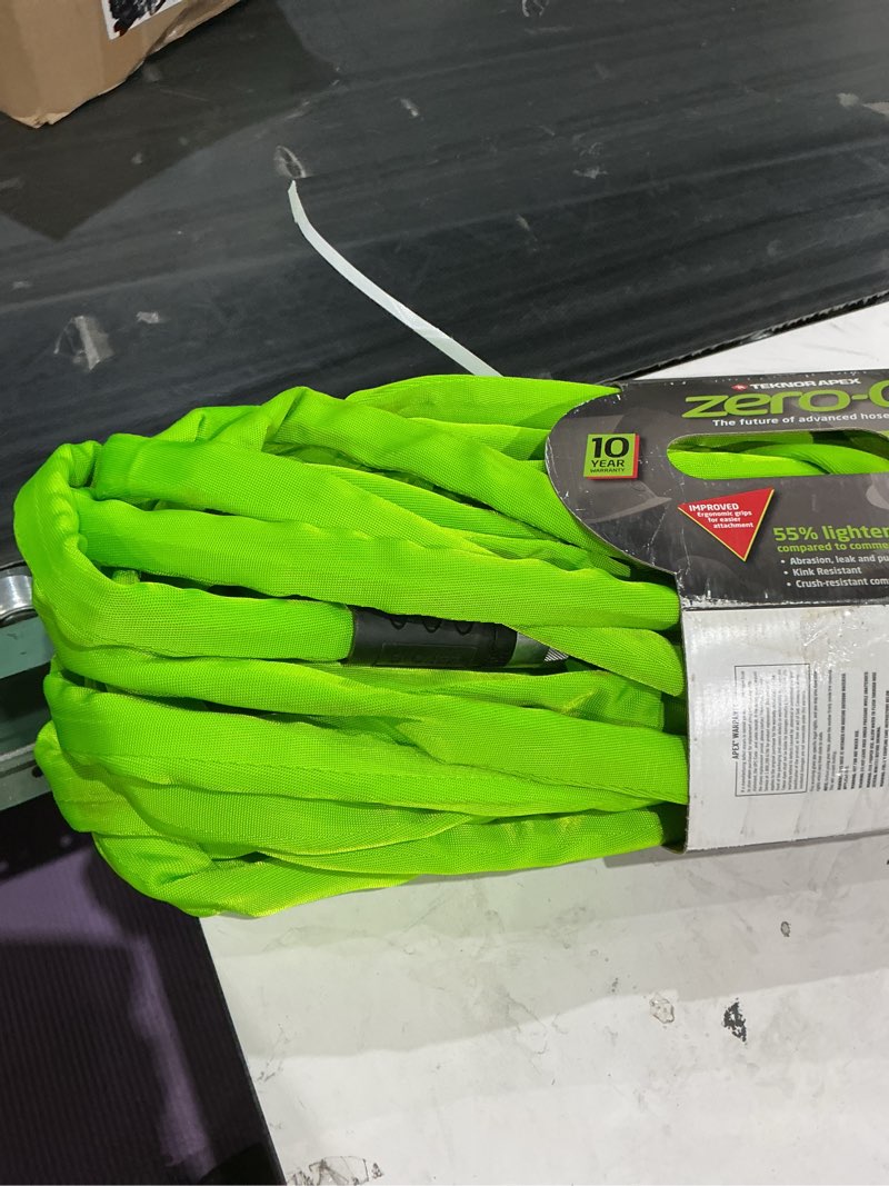Condition photo showing As Is for zero-g pro teknor apex 3/4-in x 75-ft contractor-duty kink free woven green coiled hose