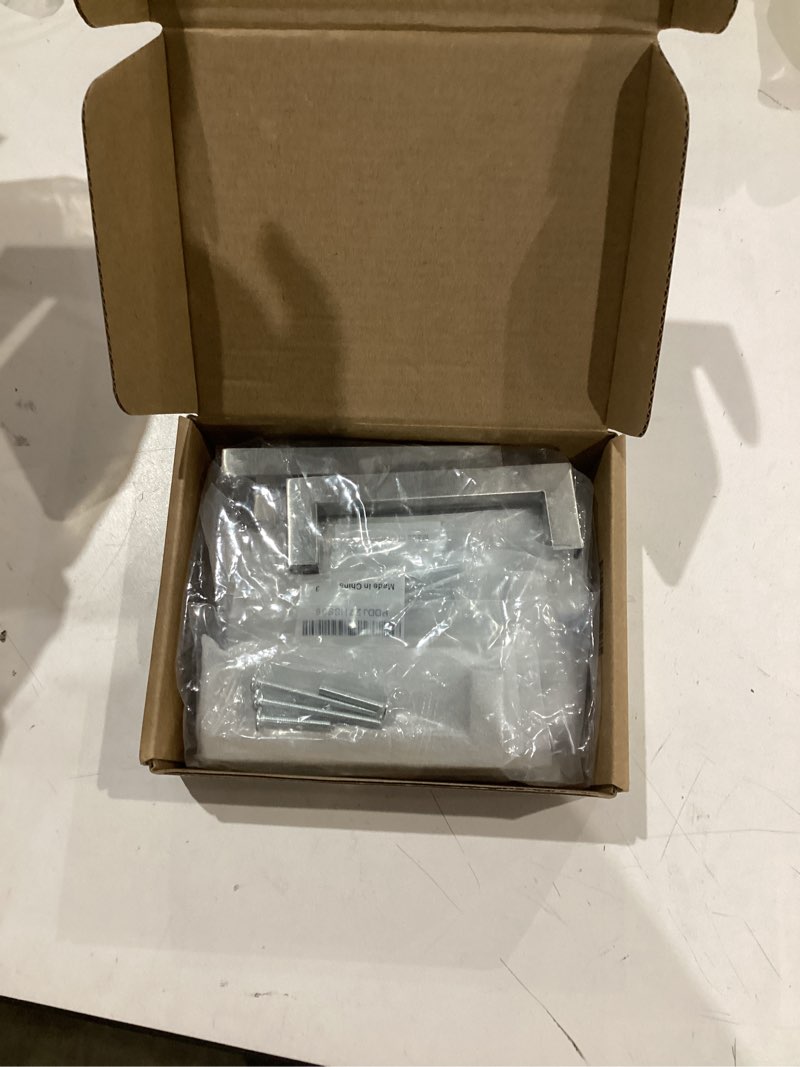 Condition photo showing Good Condition for probrico cabinet handles stainless steel kitchen drawer pulls square bar cabinet hardware for kitchen bathroom cupboard dresser brushed nickel 10 pack 3-3/4 inch (96mm) hole center 3-3/4" hole center brushed nickel 10